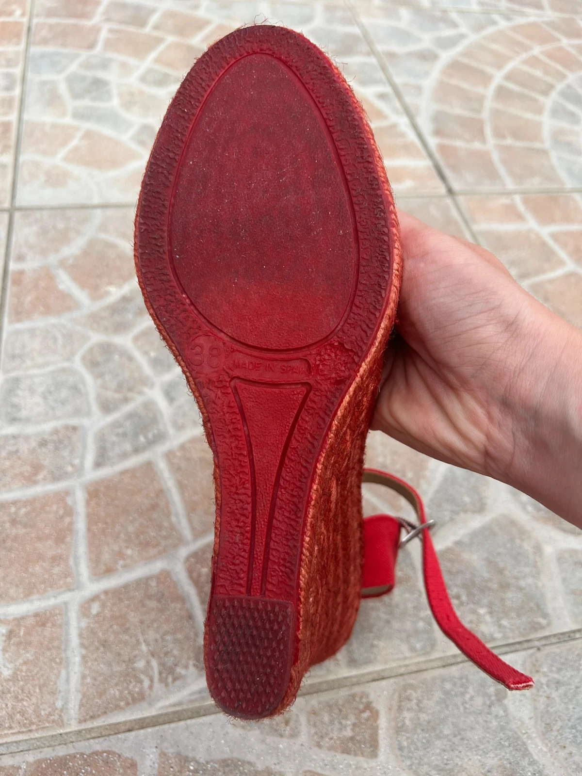 Sapatos com plataforma 38 Dalson vermelho em muito bom estado para mulher – photo 11